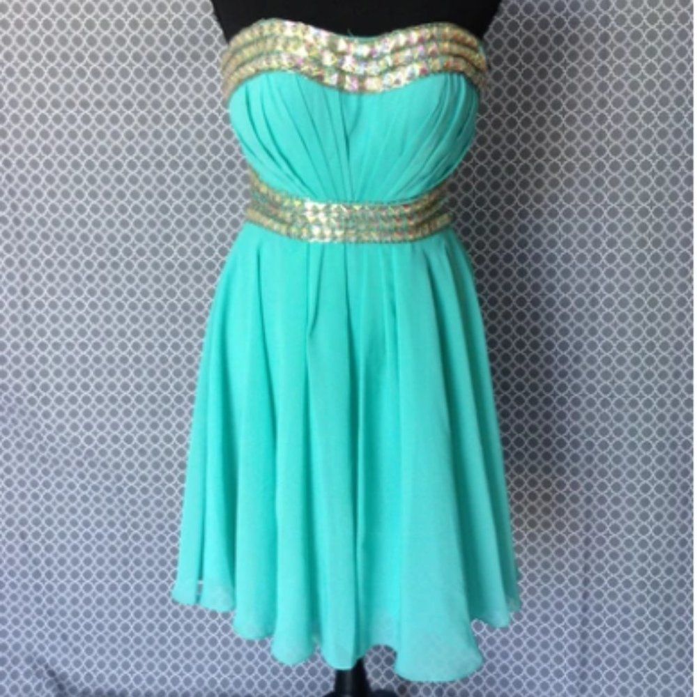 NWT Princess Collection Style 6331 Size 4 in Aqua